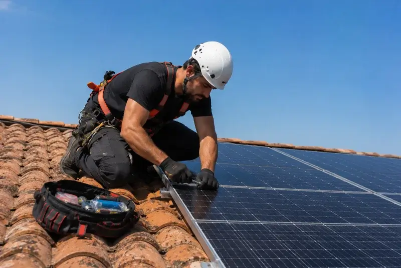 Maintenance et monitoring de panneaux solaires à Maransin